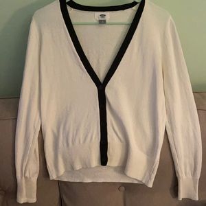 White Button Up Sweater